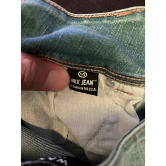 WAX Jean Jeans Womens Size 14 Light Wash Mid Rise Skinny Stretch - Picture 7 of 9